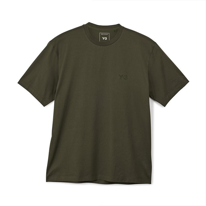 

Y-3 Logo Ss Tee Round Neck Short Sleeve T-Shirt Unisex Tops Military-Green JD9833 XL