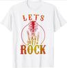 Lets Rock Electric Guitar Music Lover Band Guitarist Retro TShirt Unisex Summer Tshirt Fashion Causal T Shirt Tees