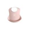 [BabyBjorn] Baby Bib, Powder Pink, One Size Fits All, Infinitely Adjustable Neck Size, Ultra-Lightweight Design (Only 66g) (Silicone-Free)