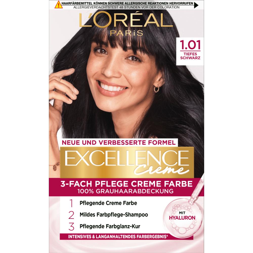 L'Oreal Excellence Hair Dye 1.01 Deep Black 1st