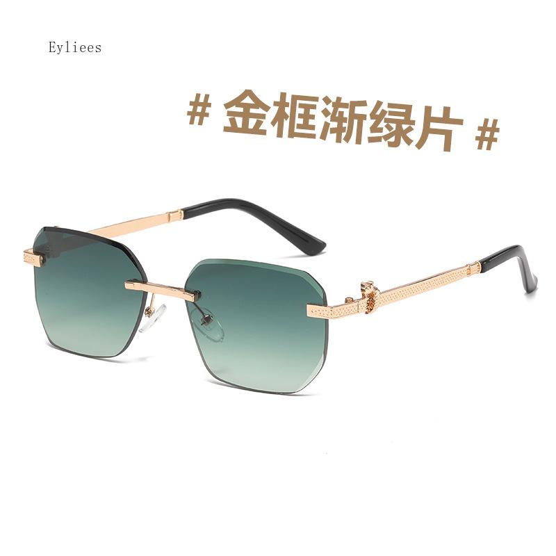 Męskie okulary przeciwsłoneczne bez oprawek Luksusowe Bezramkowe Okulary Przeciwsłoneczne z Metalową Oprawką dla Mężczyzn Klasyczne Okulary w Stylu Vintage Gafas De Sol Mujer