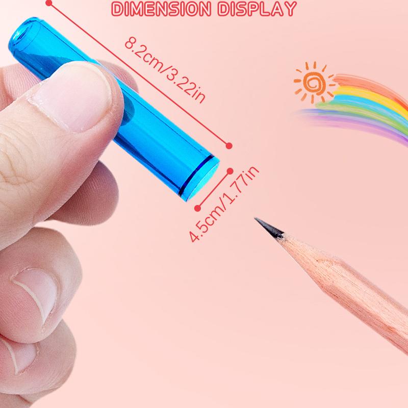 New 24Pcs Kawaii Student Children Pencil Extender Pen Protector Cap Plastic Prize Gifts For Kids Pencil Cap Pencil Cover