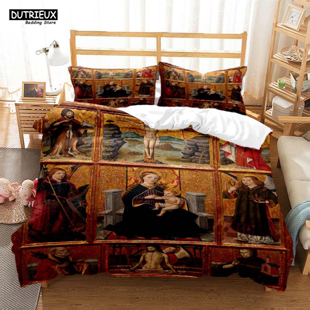 Bettdecke Gott Digitaldruck Polyester Bettwäsche-Sets Kinder Jungen Set Für Teenager Bettwäsche-Set Bett-Set Queen-Size Bettwäsche-Set