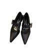Pointed High Heels Black Mary Jane Single Shoes Women's Shoes 2025 New Spring, Autumn and Winter French Retro Small Leather Shoes
