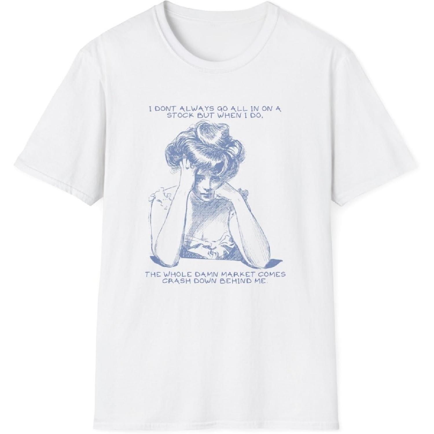 Vintage Stock Market T-Shirt for Investors XXXXXL белый