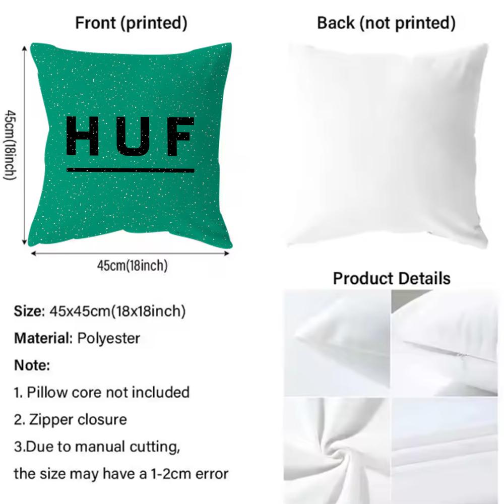 Brand H-Huf Fashion Cushion Cover Home & Car Dual-Scene Pillow Cover: Reversible For Premium Comfort