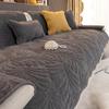Nordic Style Thick Sofa Cushion Quilted Sofa Towel Anti Slip Dirt Resistant Cat Scratch Resistant Couch Mat Banana Leaf Pattern Slipcover 1PCS