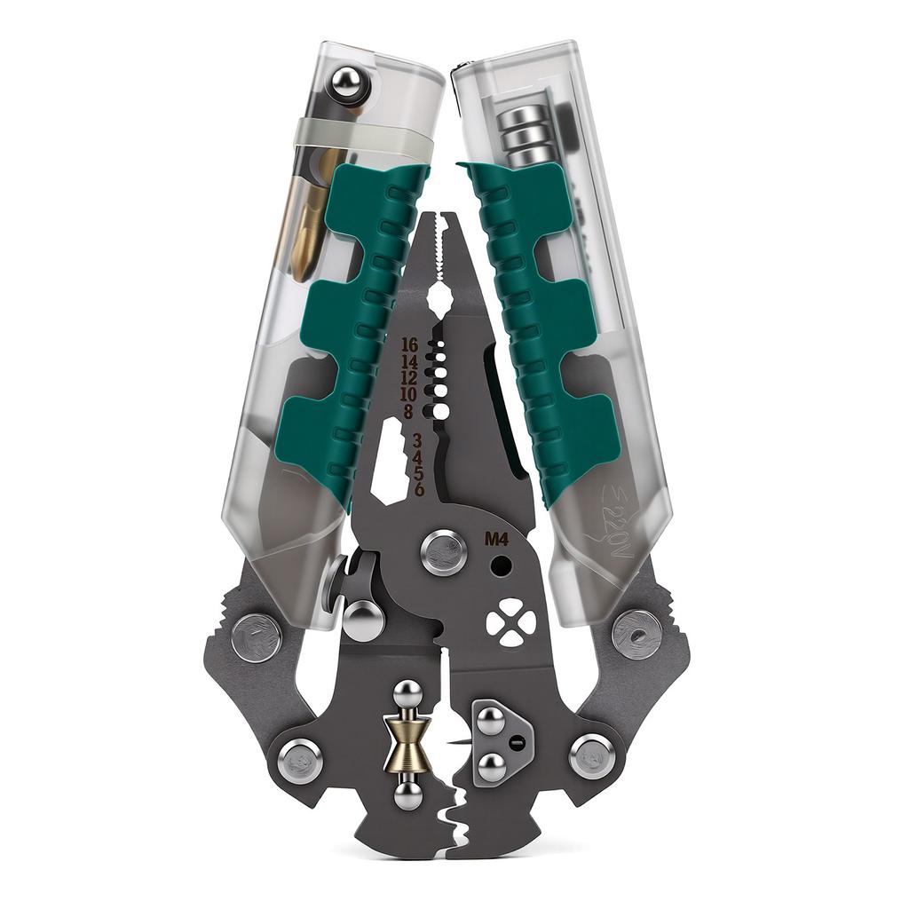 23 in 1 Foldable Multi Tool Pliers, Electrician Pliers with Voltage Testing, Wire Stripping, Wire Cutting, Screwdriver