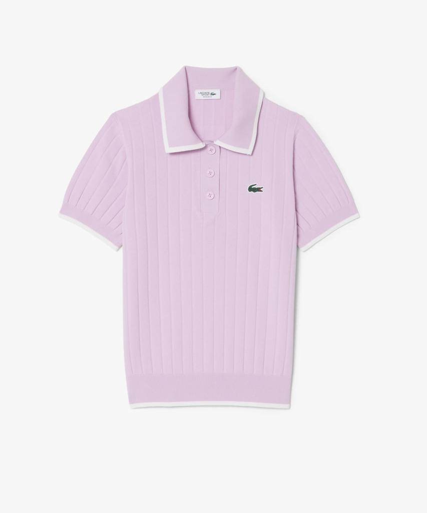 LACOSTE Women'S Golf Textured Short Sleeve Polo Sweater Af9430-56G 36S