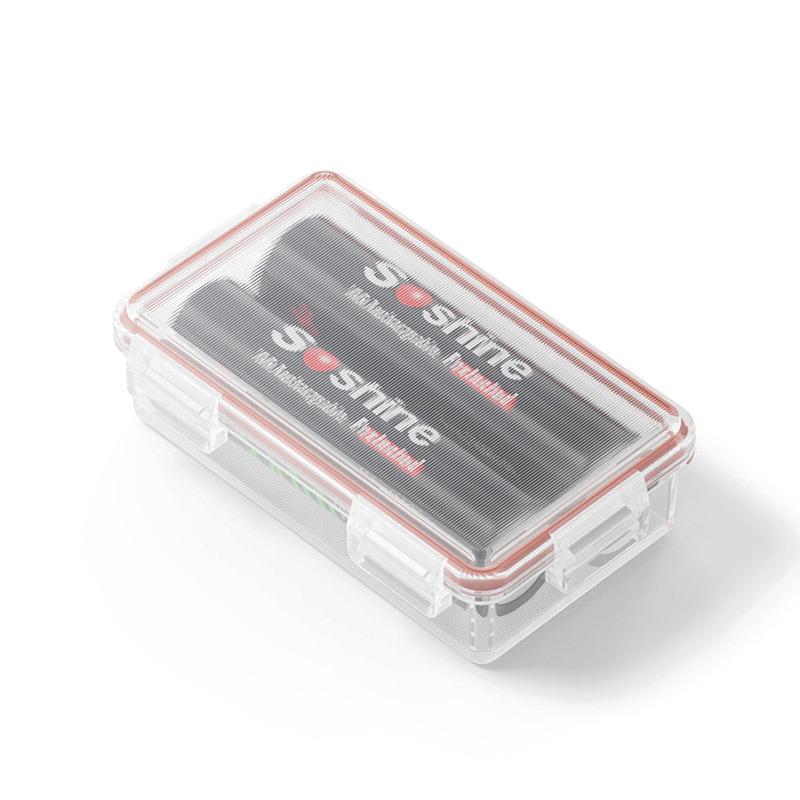 18650 Wasserdichtes Batteriefach 2 Steckplätze Mit Clip Weiß Hartplastik Batterieaufbewahrungshalter Behälter Wasserdichte Boxen