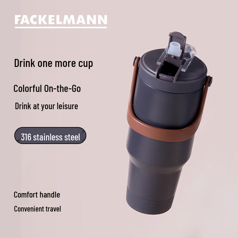 FACKELMANN Dual-Drink Stainless Steel Coffee Tumbler