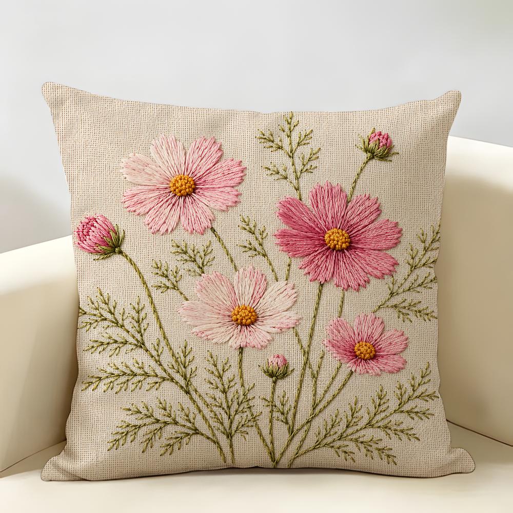 D Pampeliška Divoká květina Boho Botanická povlak na polštář Přírodní organická látka Oboustranný tisk Dekorace pokoje pohovky Povlak na polštář