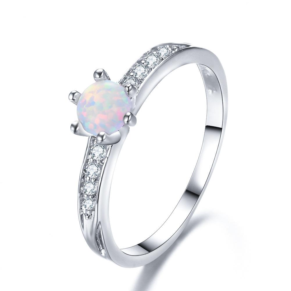 

Classic Six Claw Micro Inlaid Zircon Ring for Womens Jewelry No. 6