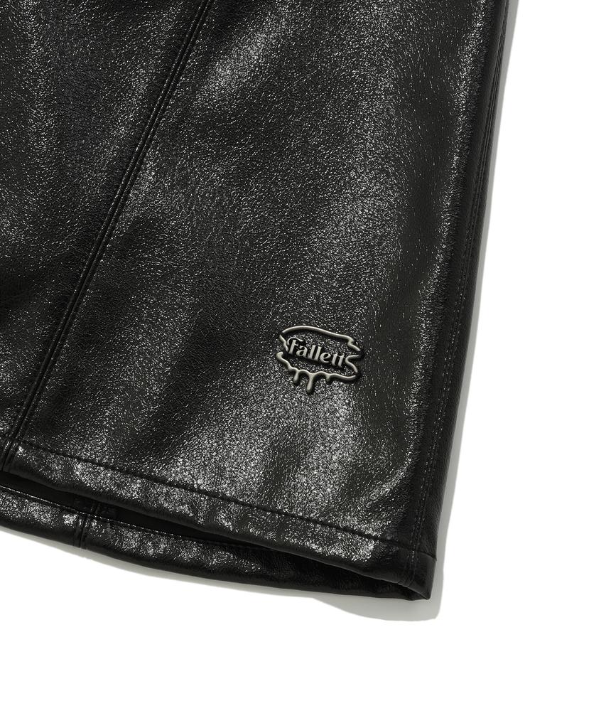 Pallet Buckle Point Tight Short Skirt Black