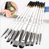 10Pcs Painting Brushes Set Art Acrylic Gouache Oil Watercolor Painting Artist Nylon Hair Beech Wood Rod Brush Set