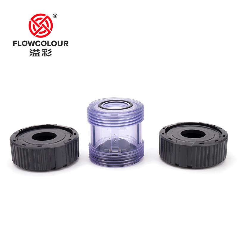 Flowcolour UPVC 25mm-32mm Gray Swing Check Valve Non-Return Flap Valve One Way Valve Fish Tank Connector Pipe Fittings