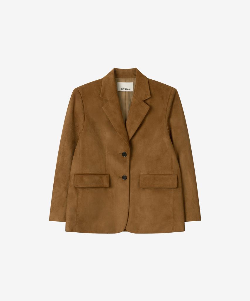 Basika Suede Single Jacket_Brown