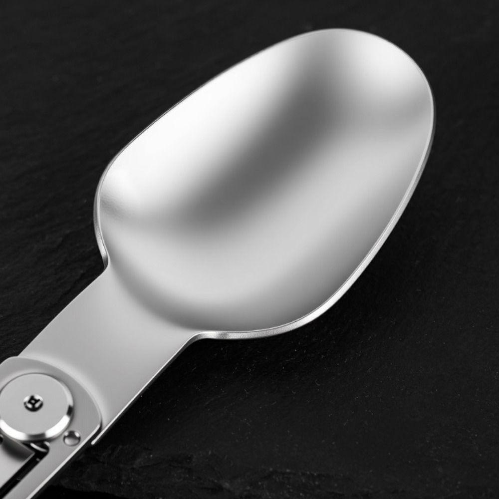 Stainless Steel Portable Cutleries Set Reusable Folding Tablewares Camping Utensils  Hiking