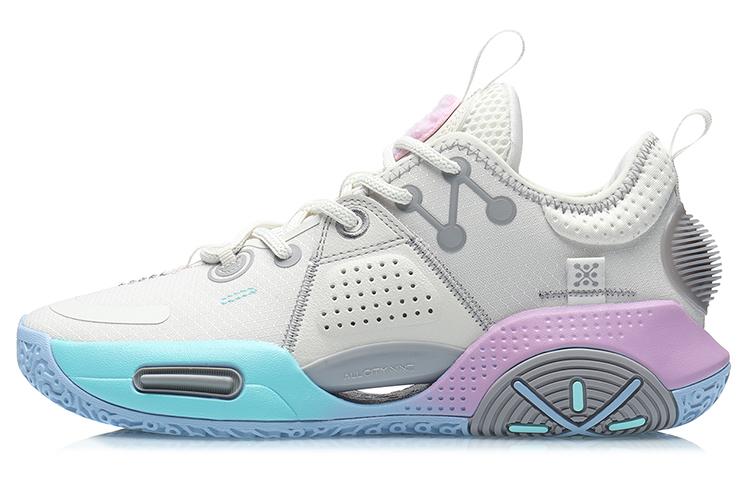 Li Ning All City 9 Youth Edition All City 9 Low top Children s Basketball Shoes Cotton Candy Unisex ABAR051-1 35.5