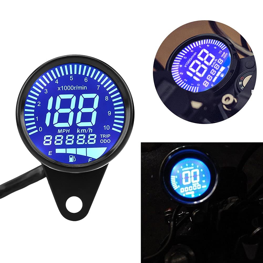 Speedometer, LED, Motorcycle, Speedometer, Odometer, Universal Digital Meter, Tachometer Speed Gauge, Bike Meter,