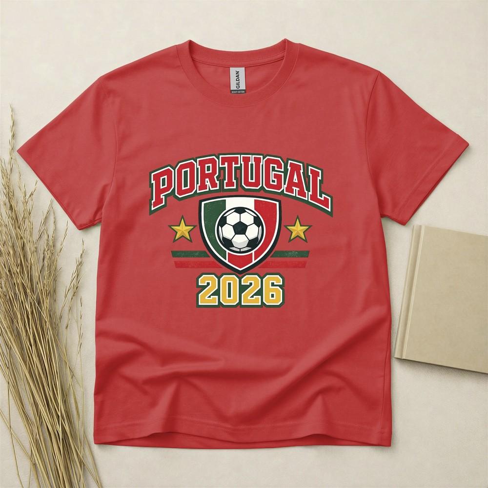 Portugal 2026 Football Fan T Shirt Soccer Supporters Gildan Cotton Family Top