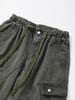 IKALOOK Loose Fit Washed Cargo Elastic Waist Pants Cpt154
