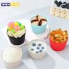 1/6 peças Molde para Assar na Air Fryer Molde de Silicone de Grau Alimentício, Antiaderente para Air Fryer Adequado para Cupcakes, Muffins, Ovos e Sobremesas