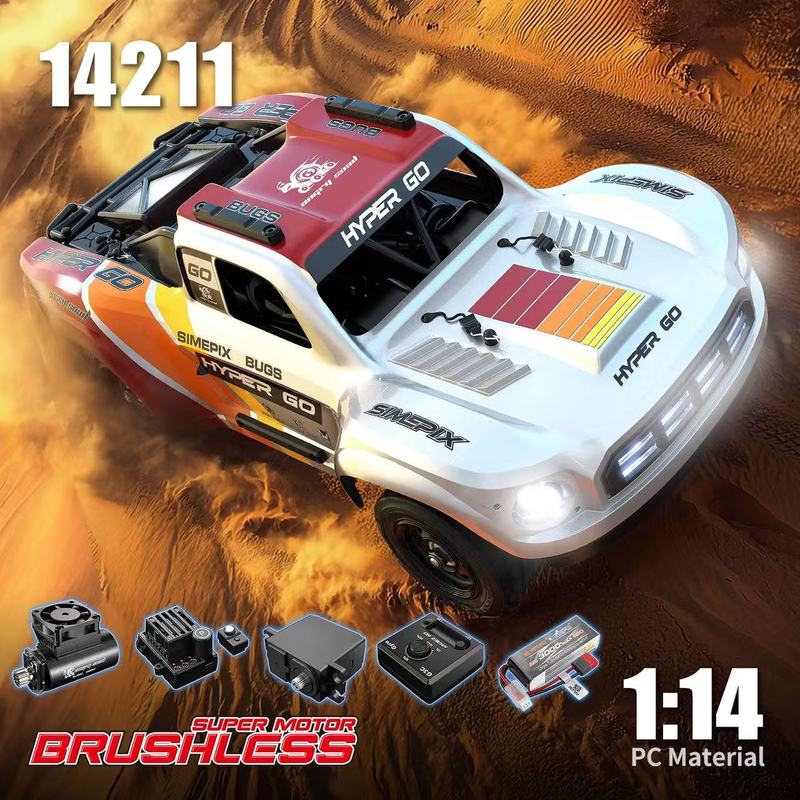 1/14 MJX Hyper 14211 Short Card brushless car MJX HYPER GO 14211 high-speed remote-controlled 4WD desert truck toy vehicle