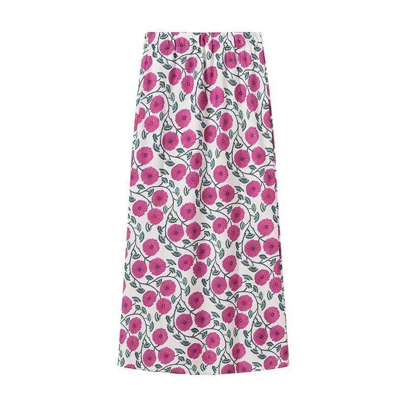 Jnleaog Spring New Arrival Women's Clothing Fashion Style French Fashion Design Print Shirt Printing Skirt Suit