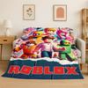 3D R-Robloxs Games Cartoon Soft Plush Blanket,Flannel Throw Blanket for Living Room Bedroom Bed Sofa Cover Picnic Office Gift