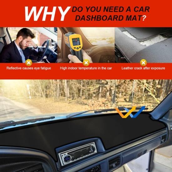 Dash Mat Carpet Dashboard Cover Dash Mat For 1992-1995 1996 Ford F150 F250 F350