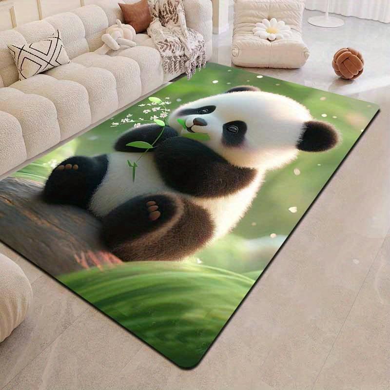 Cute Panda Print Extra Large Area Rug Floor Mat for Living Room Kitchen Entryway Balcony Home Decor