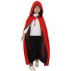 Halloween Children's Cape Death Black and Red Two-color Front and Back Two Wear Witch Wizard Cape Performance Costume European and American Fantasy