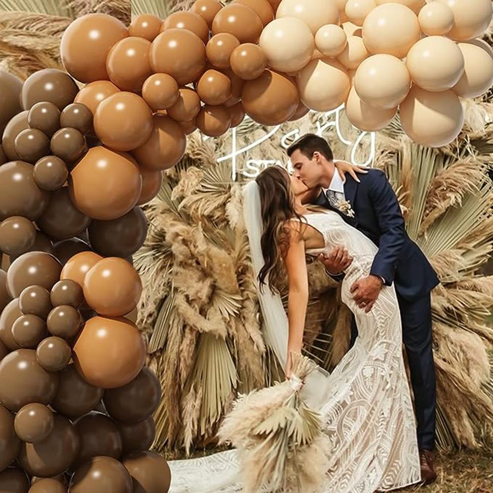 Retro Khaki Balloon Arch Kit Brown Cocoa Skin Balloons Garladn Baby Shower Wedding Anniversary Birthday Party Decoration Globos