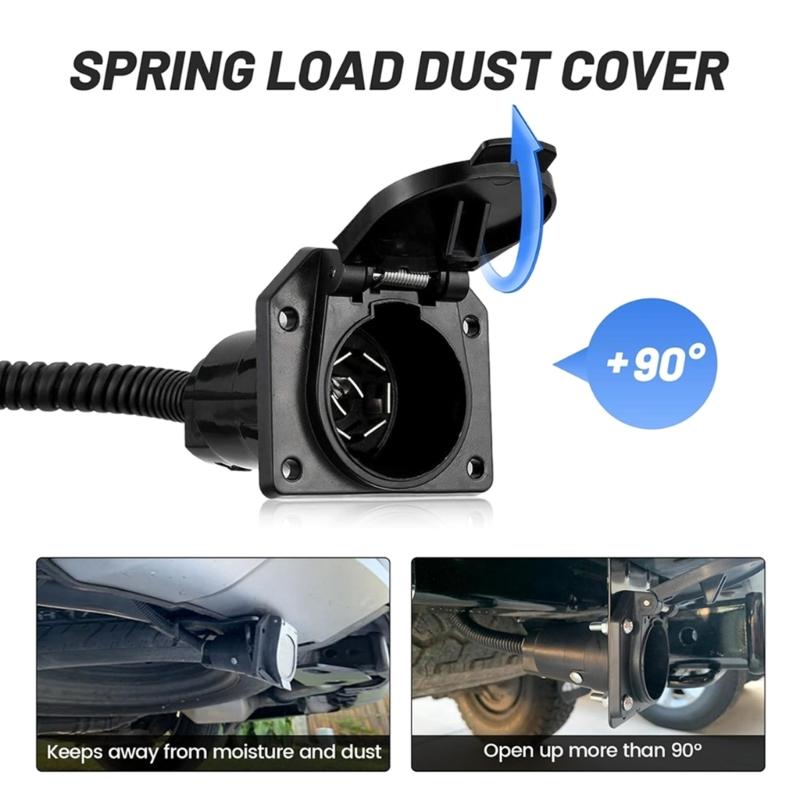 Easy to Install 7 Pin Motorhomes Wiring Harness Connector Adapter Cable for Enhanced Safety and Functionality in Towing