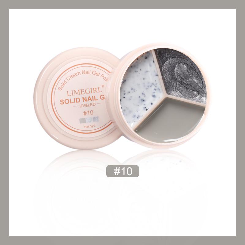 Limegirl 3 Colors in 1 Box Solid Cream Gel Nail Polish 15g Manicure For Nails Painting Art Design Soak Off UV Gel Hybrid Varnish