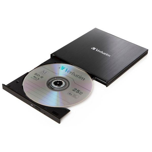 Verbatim Zewnętrzna Nagrywarka Slimlineblu-Ray + Kabel Usb 3.0 Czarny/Black 43890