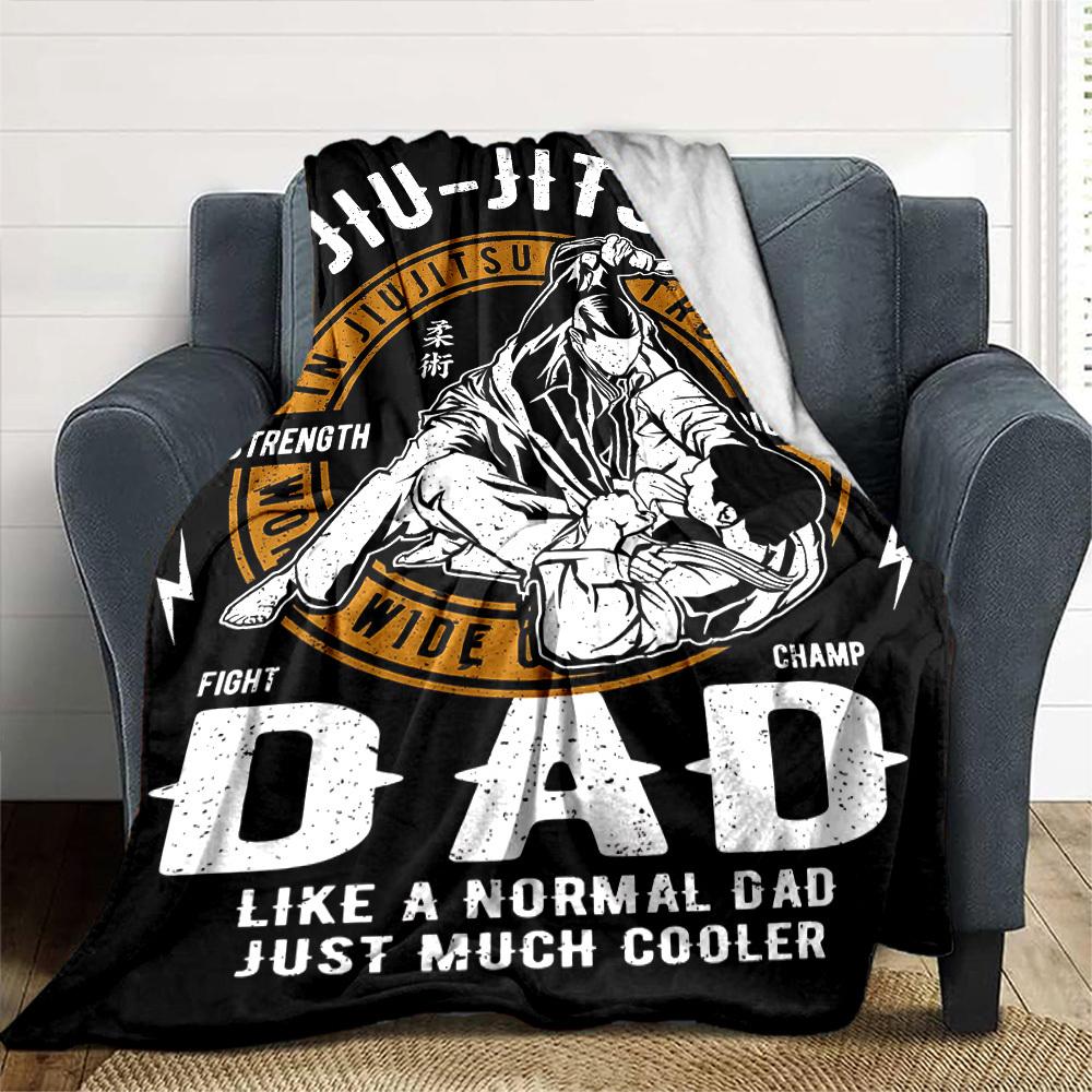 1pc JIU JITSU FIGHT Throw Blanket Soft Flannel, Cozy All Season Polyester Perfect for Home, Office