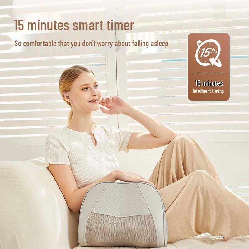 WayourCare Therapeutic Neck & Back Massage Pillow with Heat CN plug (adapter included)