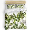 Parrot Flowers Green Tropical Plant Leaves 3pcs Bedding Set For Double Bed Home Textile Duvet Cover Quilt Cover Pillowcase