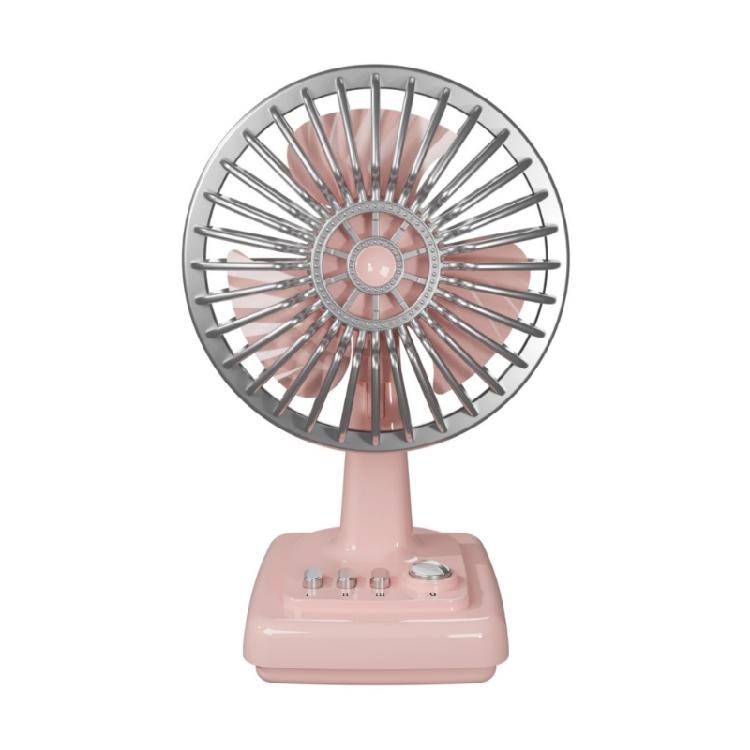 Miniature Retro Metal Desk Fan USB Rechargeable 3 Speed Cooling Device Desk USB Fan