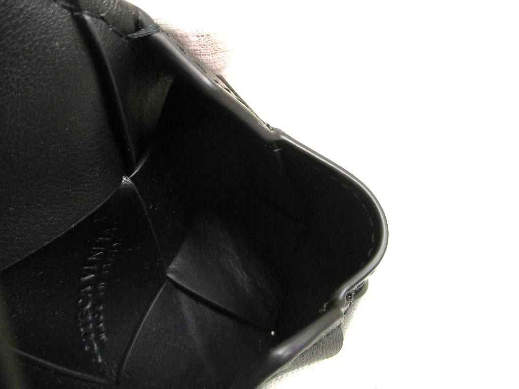 Authentic BOTTEGA VENETA Intrecciato Diago Black Leather Coin Purse Credit Card Holder #b067  Seller Refurbished