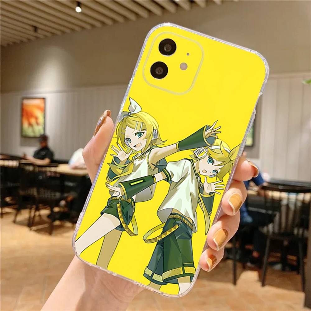 Rin K-KagamineS Len Phone Case For iPhone 17,16,15,14,13,12,11 Pro,Max,Plus,X,XS,XR,SE4,E Mini Transparent Soft Cover