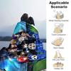 1pc Blue Rock Football Dreams Flannel Blanket Soft Warm Throw Blanket for Bedroom Living Room Bed Travel Camping Picnic Gift. MT7150186