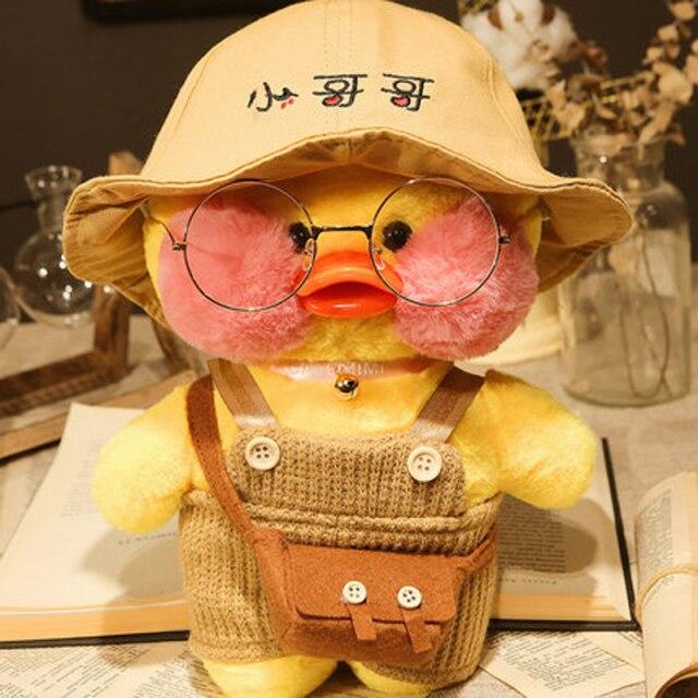 30cm Cute Plushie Lalafanfan Yellow Duck Stuffed Animals Soft Plush Toys For Girls Kids Kawaii Doll Birthday Christmas Gift 