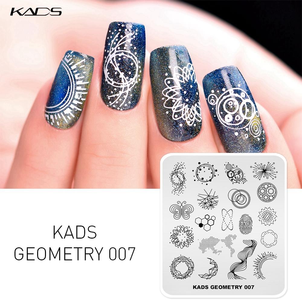 kads Geometry 007 Nail Stamp Templates Nail Art Stamping Plates Template DIY Printing Tools Manicure
