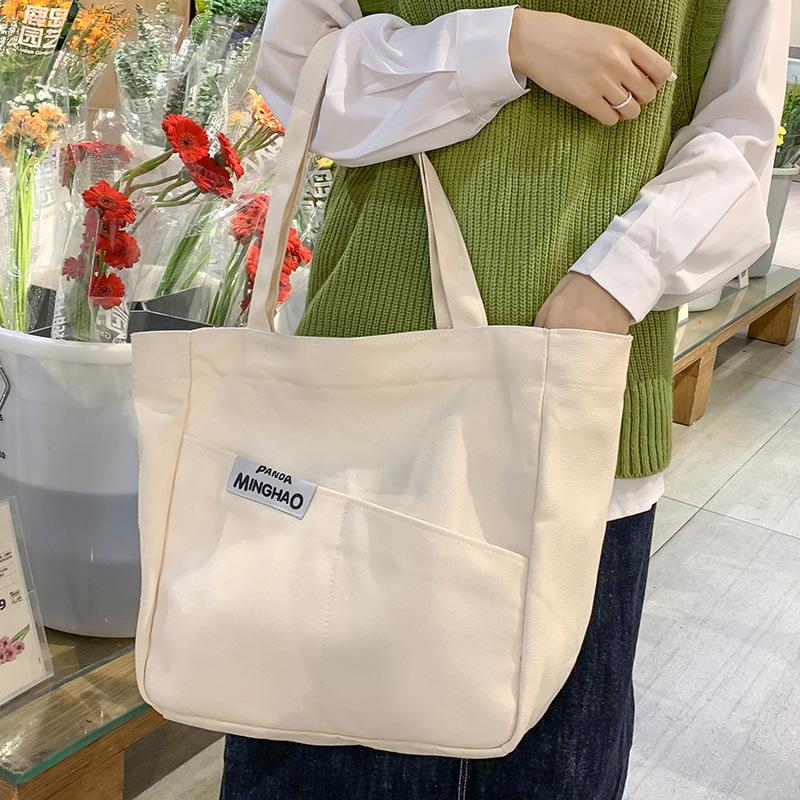 Canvas Bag Women's High End Female Women's Large Capacity Panda Handbag Shoulder Bag