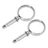 1 Pair Boat Stainless Steel Oarlock 2 Inch ID Mirror Finish Rowlock Paddle Brackets for Standard Size Paddles
