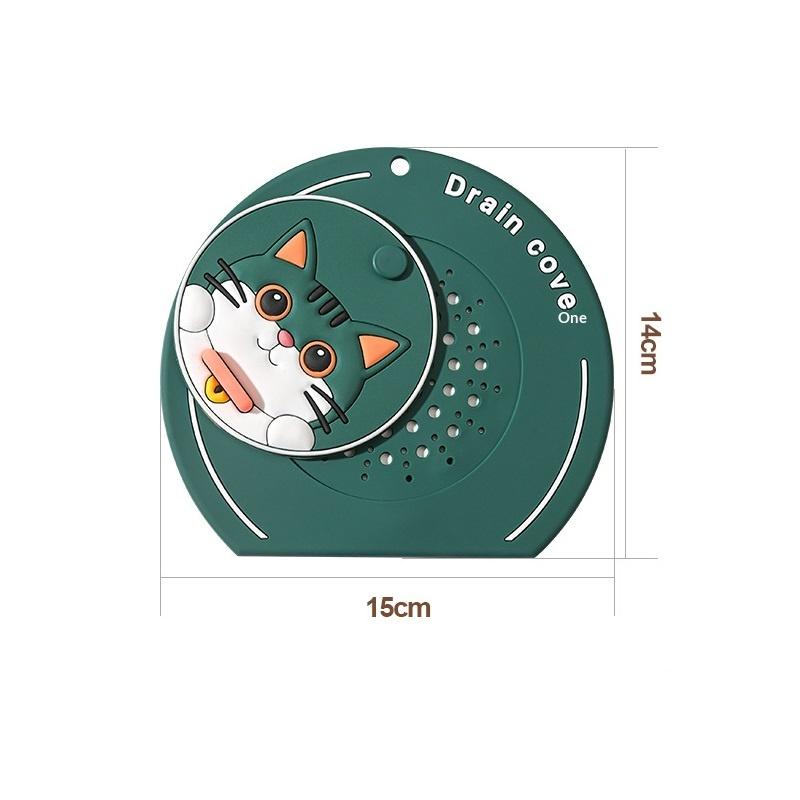 

Insect-Proof Floor Drain Cover Reusable Drain Stopper Sewer Pipe Cover Anti-Odor Bathtub Shower Drain Plug Universal зелёный