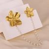 Spilla da Donna Elegante Colore Oro Decorazione Spirale Geometrica Fiore di Sole Spille Acciaio Inossidabile Impermeabile Gioielli per Feste Matrimoni